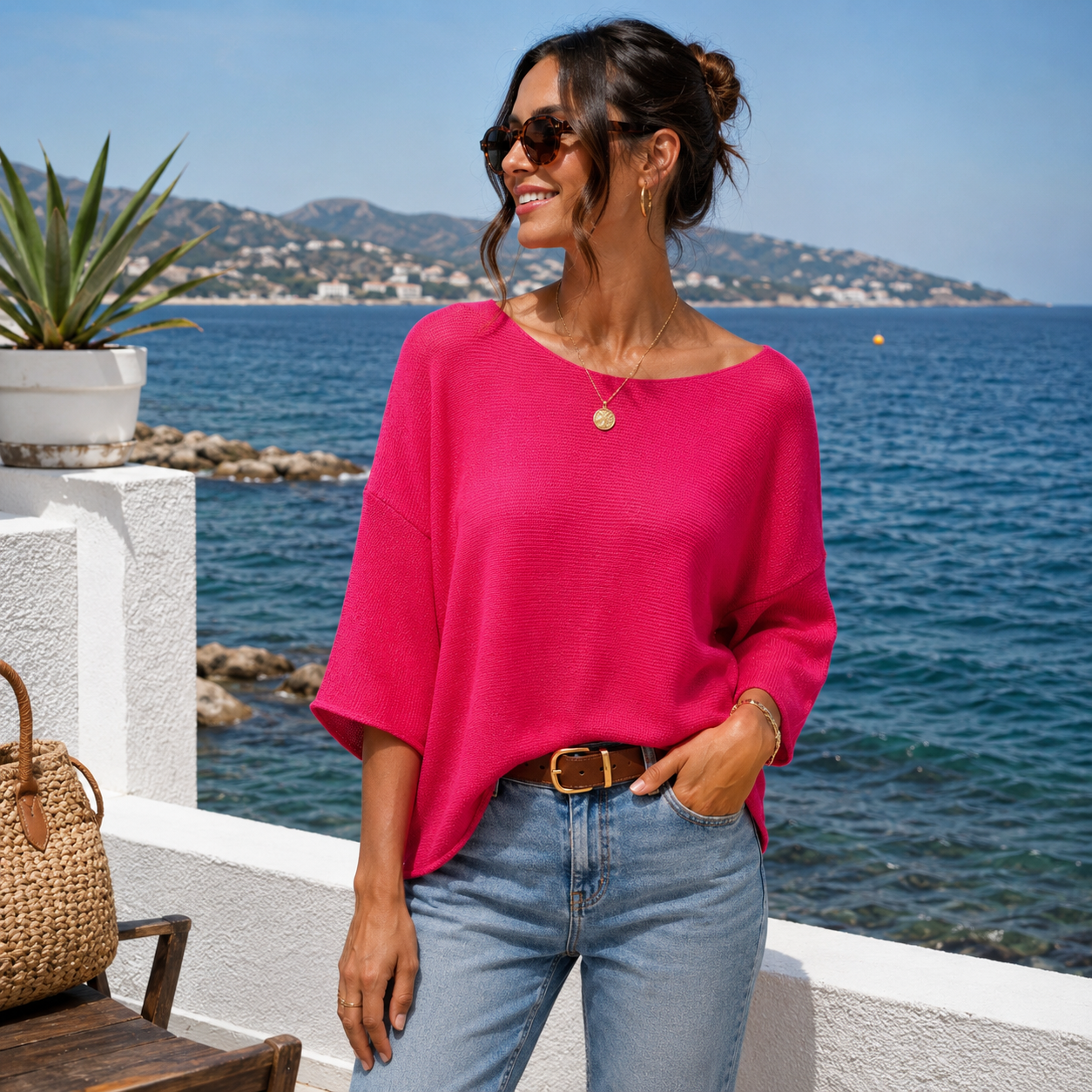 Pull fines mailles blanc ZOLA