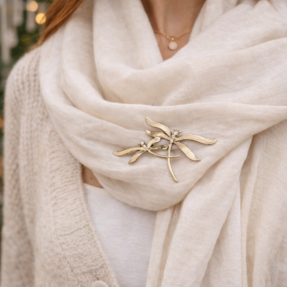 broche femme doré libellule