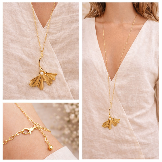 Collier FEUILLE PERLA
