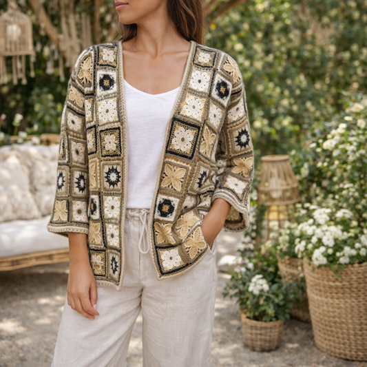 Craque pour cette pièce bohème unique et ajoute une touche artisanale et chic à ton dressing dès maintenant.