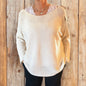 Pull fines mailles blanc ZOLA