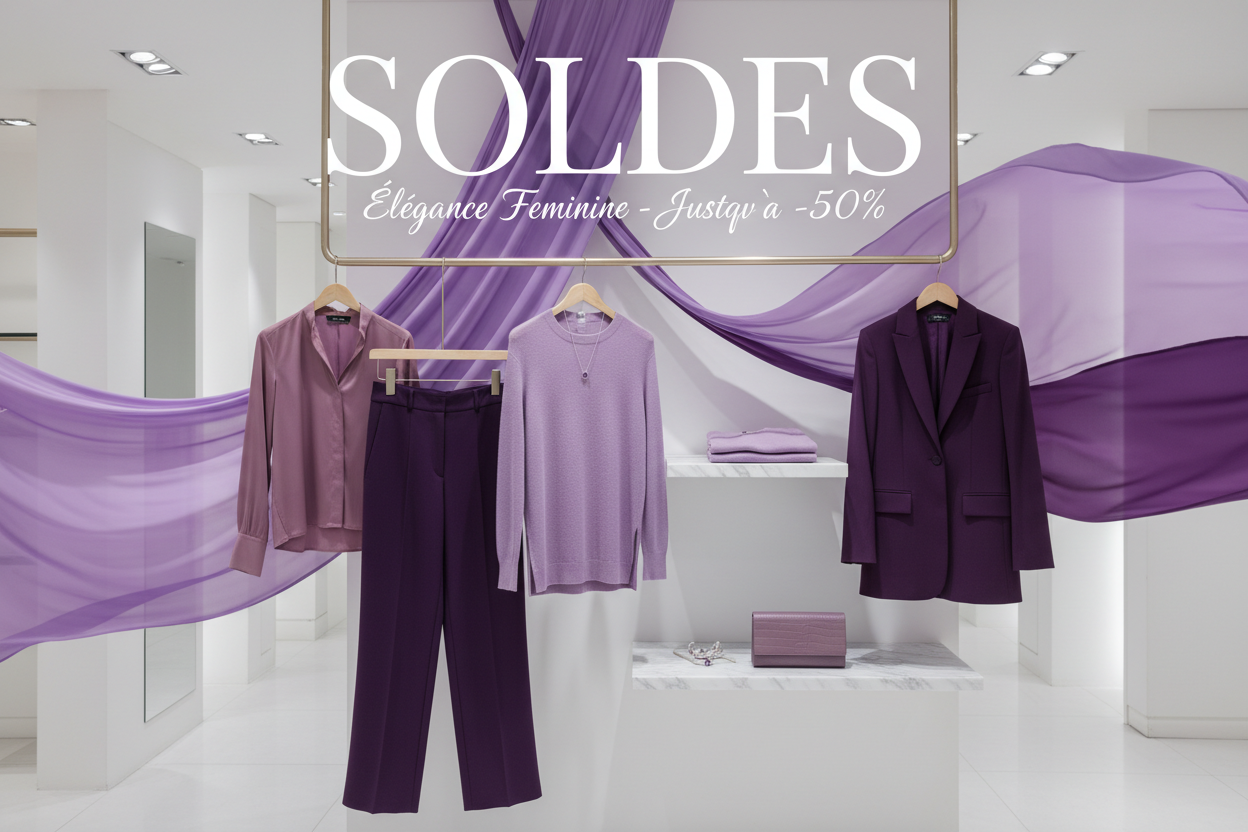 SOLDES MODE FEMME COULEUR POURPRE